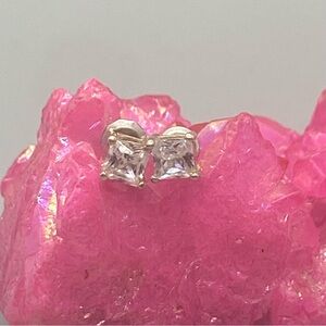 Cubic Zirconia Pierced Stud Earrings #6130